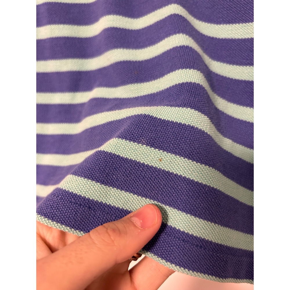 Polo Ralph Lauren The Big Shirt Mens Medium Purple Mint Green Striped Polo USA - Picture 9 of 9